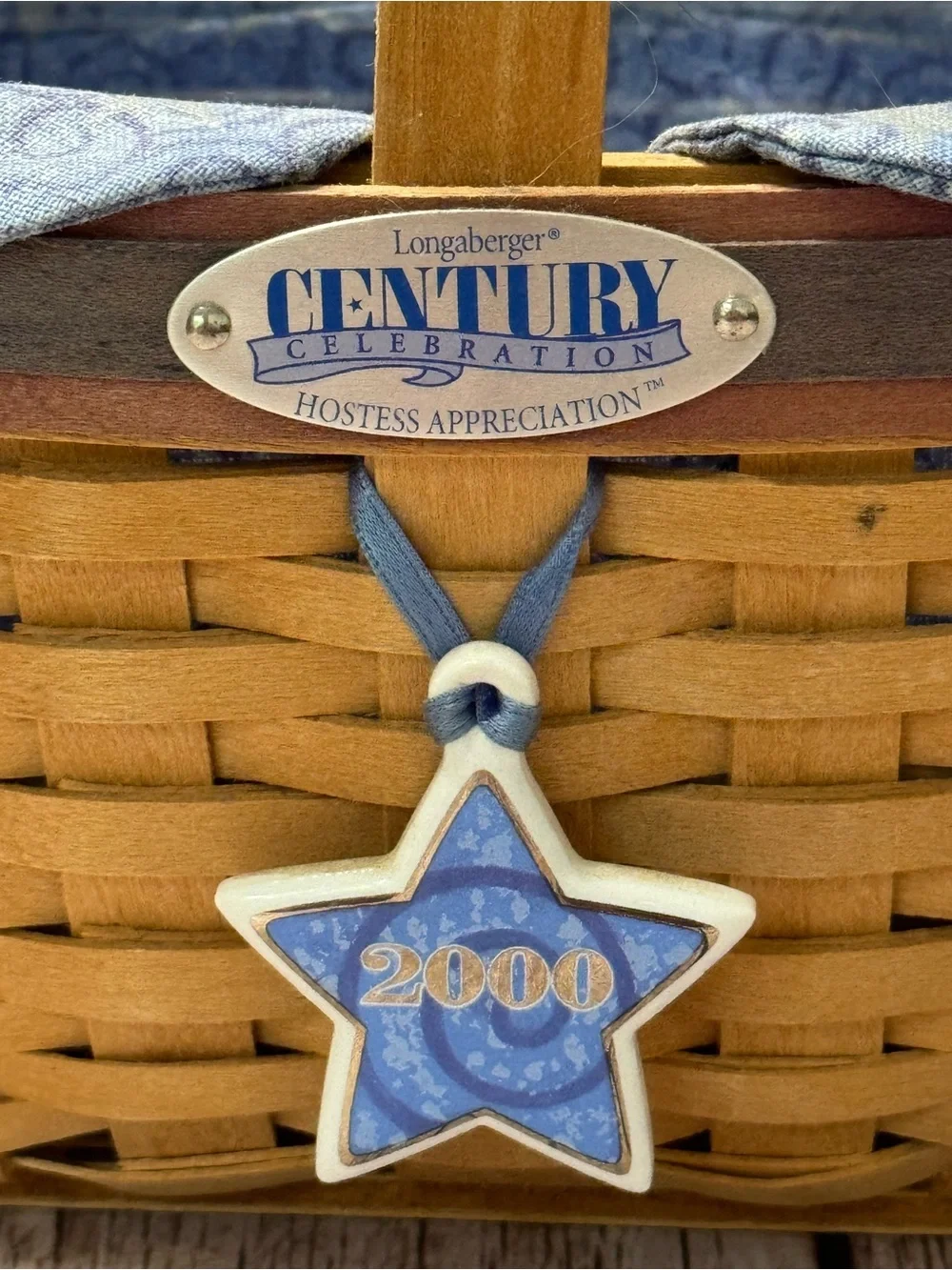 Longaberger 2000 Century Celebration Basket Set – Collectors Club + Charm